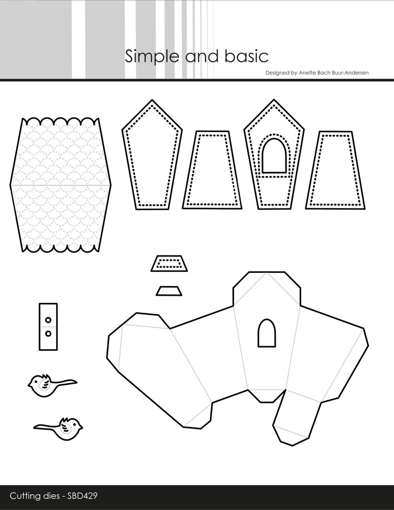 Simple and Basic Small 3D Birdhouse Dies (SBD429) (OUTLET)