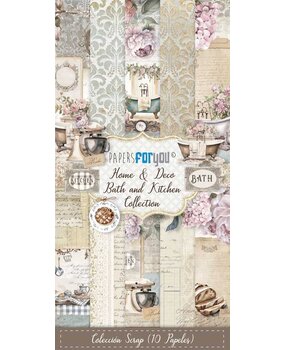 Papers For You Home&Deco Bath and Kitchen Slim Scrap Paper Pack (10pcs) (PFY-13705) (DISCONTINUED)