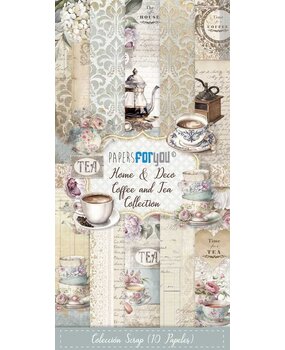 Papers For You Home&Deco Coffee and Tea Slim Scrap Paper Pack (10pcs) (PFY-13704) (DISCONTINUED)