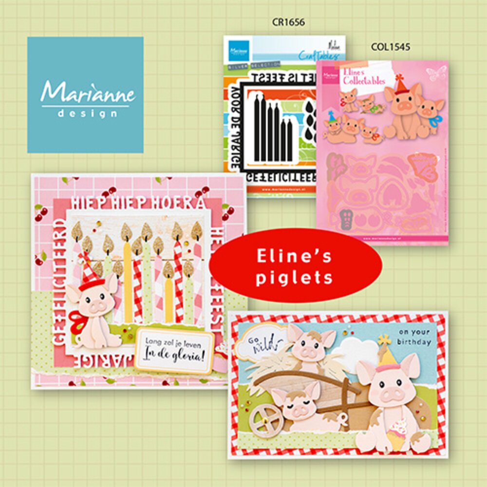 Marianne Design Collectables Eline's Pig Family (COL1545)