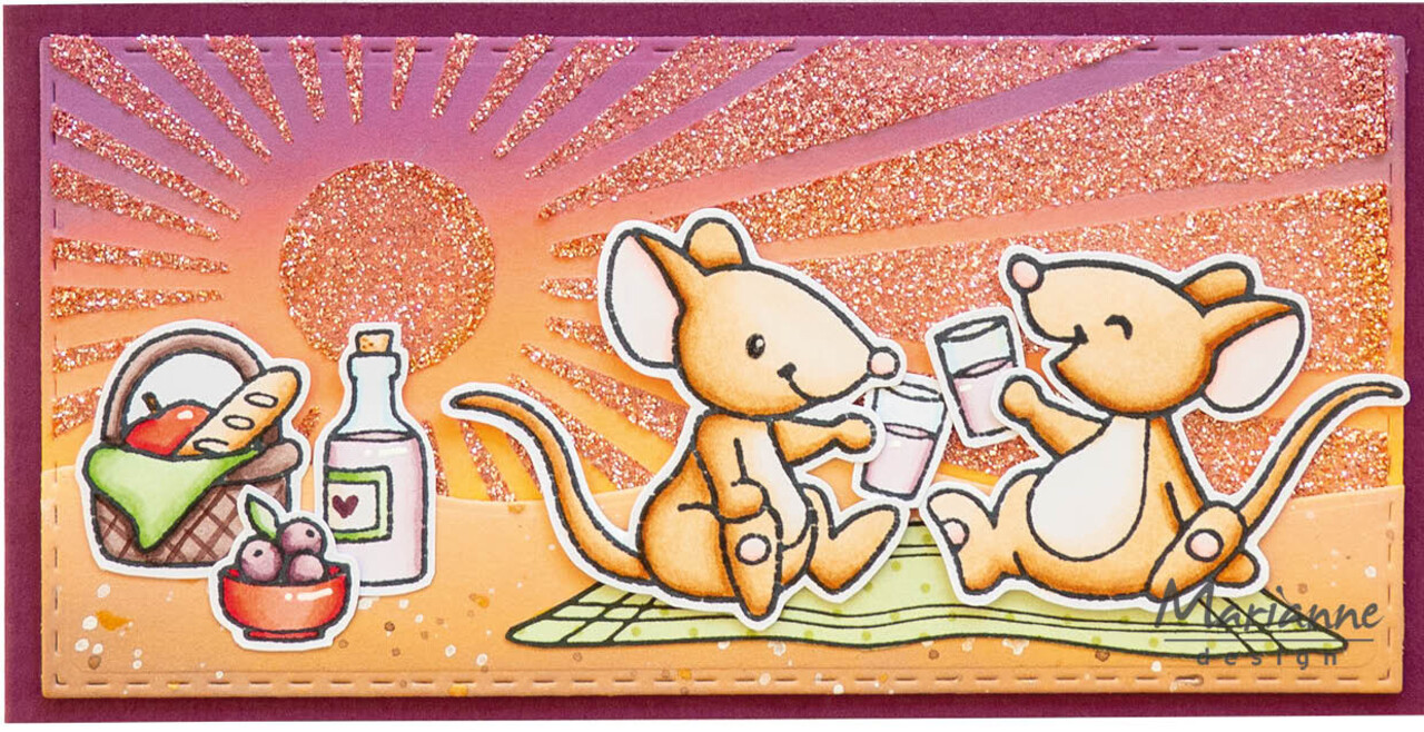 Marianne Design Stamp & Die Eline's Animals Picnic (EC0202) (DISCONTINUED) Marianne Design Stamp & Die Eline's Animals Picnic (EC0202) (DISCONTINUED)