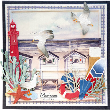 Marianne Design Creatables Tiny's Beach Pole & Gulls (LR0859) (DISCONTINUED)