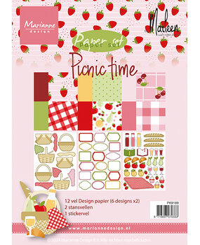 Marianne Design Pretty Papers Bloc A4 by Marleen Picnic Time (PK9189) (DISCONTINUED)