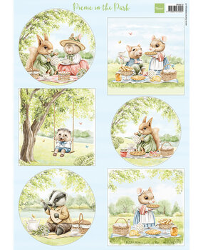 Marianne Design Decoration Sheet A4 Picnic in the Park (VK9610) (DISCONTINUED)