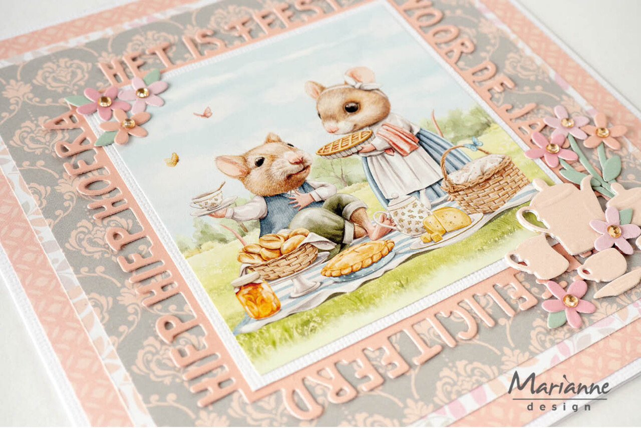Marianne Design Decoration Sheet A4 Picnic in the Park (VK9610) (DISCONTINUED)