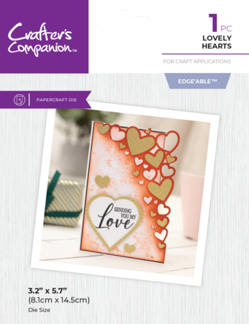 Crafter's Companion Corner Edge'able Dies Lovely Hearts (CC-MD-EDG-LOHEA)