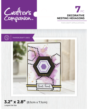 Crafter's Companion Decorative Nesting Element Dies Nesting Hexagons (CC-MD-ELE-DNHEX) (DISCONTINUED)