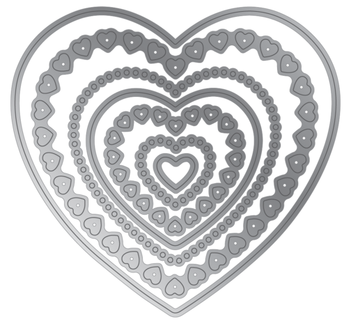 Crafter's Companion Decorative Nesting Element Dies Nesting Hearts (CC-MD-ELE-DNHEA) (DISCONTINUED)