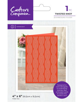 Crafter's Companion Modern Man 2D Embossing Folder Twisted Knot (CC-MM-EF4-TWKI) (DISCONTINUED)