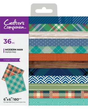 Crafter's Companion Modern Man 6x6 Inch Paper Pad (CC-MM-PAD6) (DISCONTINUED)