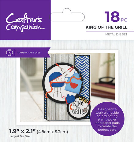 Crafter's Companion Modern Man Metal Dies King of the Grill (CC-MM-MD-KIGR) (DISCONTINUED)