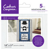 Crafter's Companion Modern Man Metal Dies Mustache Man (CC-MM-MD-MOMA) (DISCONTINUED)