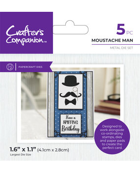 Crafter's Companion Modern Man Metal Dies Mustache Man (CC-MM-MD-MOMA) (DISCONTINUED)