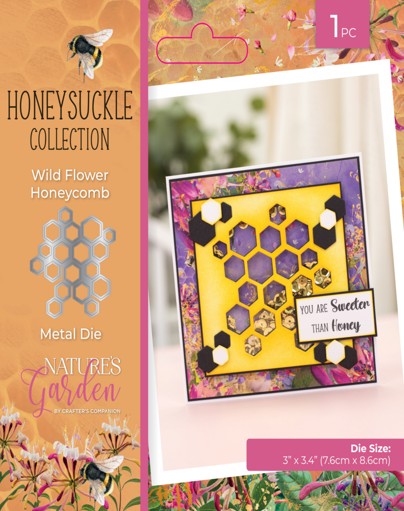 Crafter's Companion Honeysuckle Metal Dies Wildflower Honeycomb (NG-HS-MD-WFHO) (DISCONTINUED) Crafter's Companion Honeysuckle Metal Dies Wildflower Honeycomb (NG-HS-MD-WFHO) (DISCONTINUED)