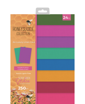 Crafter's Companion Honeysuckle A4 Luxury Linen Card (NG-HS-LINEN-A4) (DISCONTINUED)