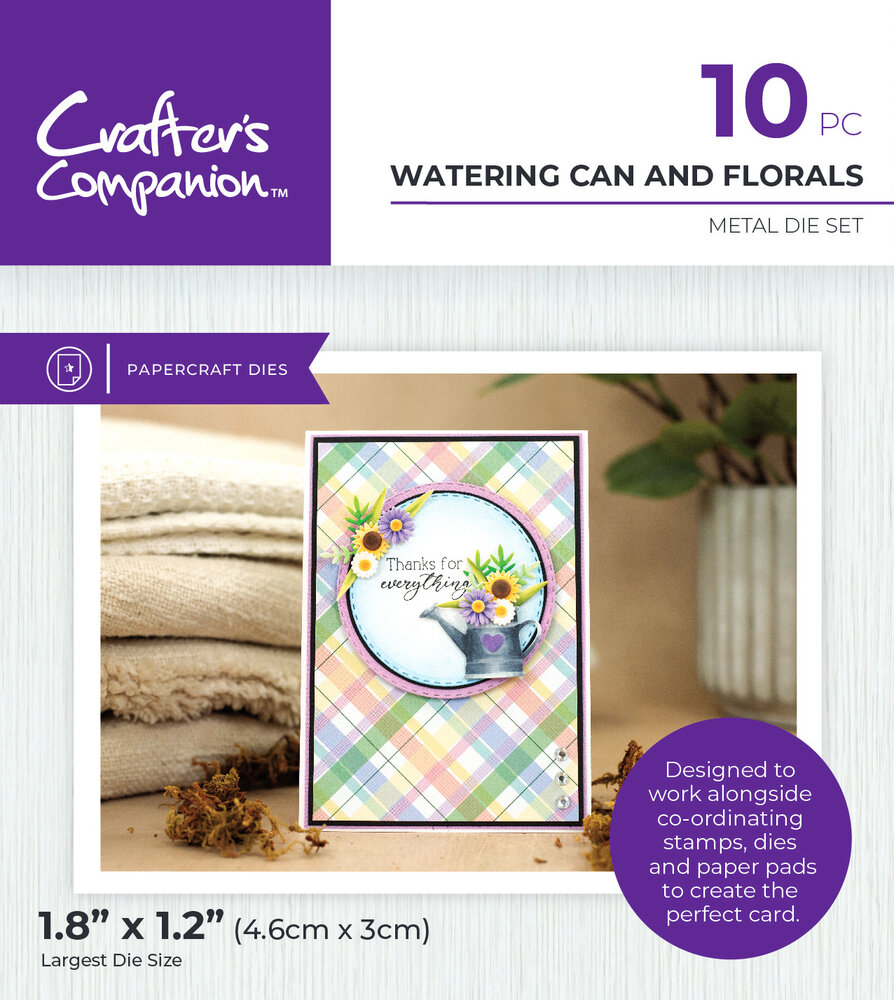 Crafter's Companion Garden Collection Metal Dies Watering Can and Florals (CC-GC-MD-WCAF) (DISCONTINUED) Crafter's Companion Garden Collection Metal Dies Watering Can and Florals (CC-GC-MD-WCAF) (DISCONTINUED)