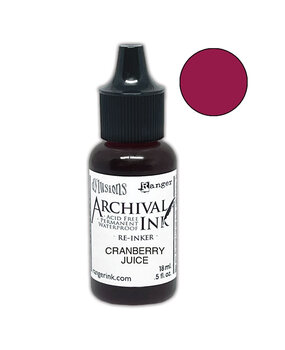 Ranger Dyan Reaveley Dylusions Archival Ink Cranberry Juice Re-Inker 0.5 fl oz (ARD85263) Ranger Dyan Reaveley Dylusions Archival Ink Cranberry Juice Re-Inker 0.5 fl oz (ARD85263)