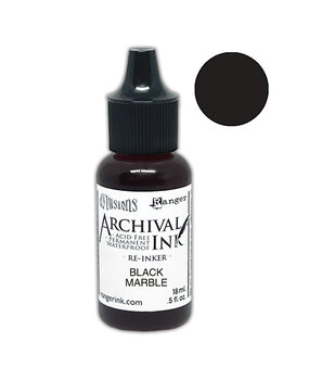 Ranger Dyan Reaveley Dylusions Archival Ink Black Marble Re-Inker 0.5 fl oz (ARD51176)