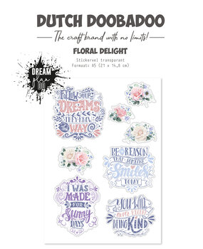 Dutch Doobadoo Dream Plan Do Floral Delight A5 Transparent Sticker (491.201.003) (DISCONTINUED)