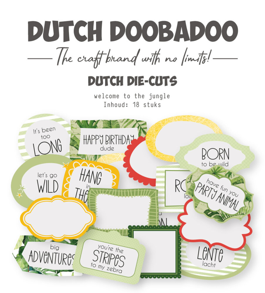 Dutch Doobadoo Welcome to the Jungle Dutch Die-Cuts (18pcs) (474.007.036) (OUTLET)