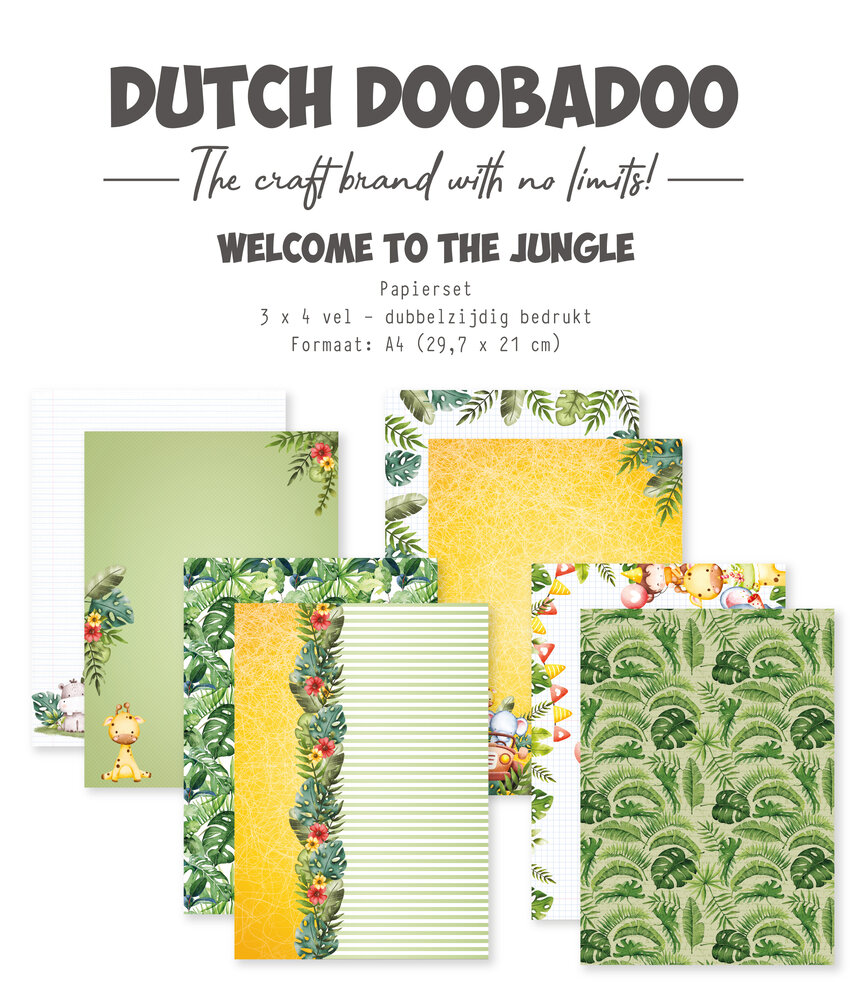 Dutch Doobadoo Welcome to the Jungle A4 Paper Pack (473.005.062) (OUTLET)