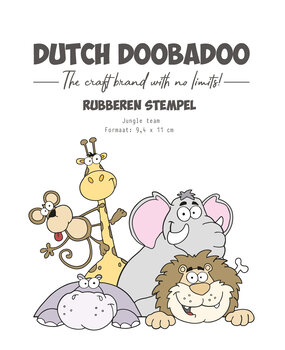 Dutch Doobadoo Rubber Stamp Jungle Team (497.004.010) (DISCONTINUED)