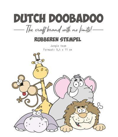 Dutch Doobadoo Rubber Stamp Jungle Team (497.004.010) (OUTLET)