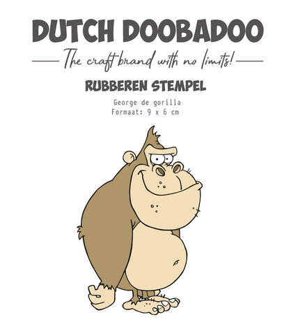 Dutch Doobadoo Rubber Stamp George the Gorilla (497.004.008) (OUTLET)
