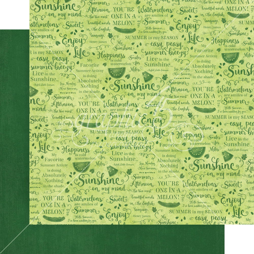 Graphic 45 Sunshine on my Mind 12x12 Inch Patterns & Solids Pack (4502840)