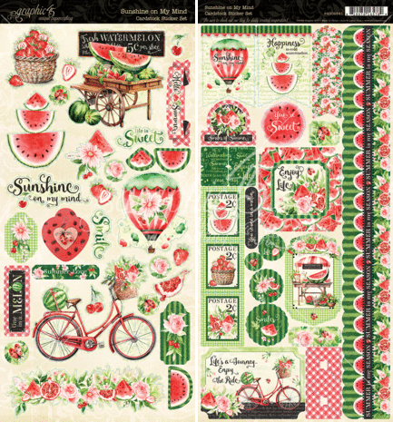 Graphic 45 Sunshine on my Mind Cardstock Sticker Set (4502841) (DISCONTINUED)