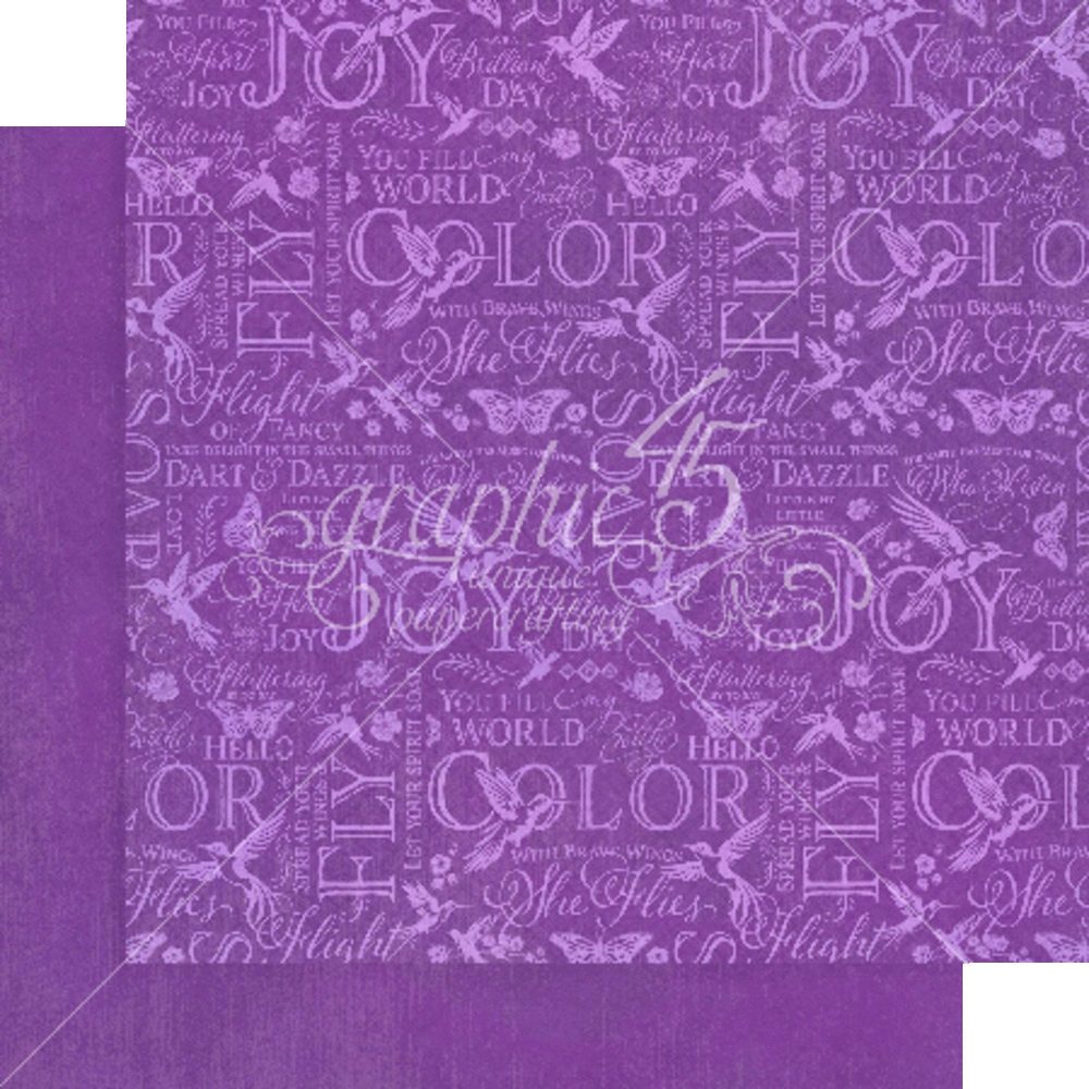 Graphic 45 Flight of Fancy 12x12 Inch Patterns & Solids Pack (4502855)