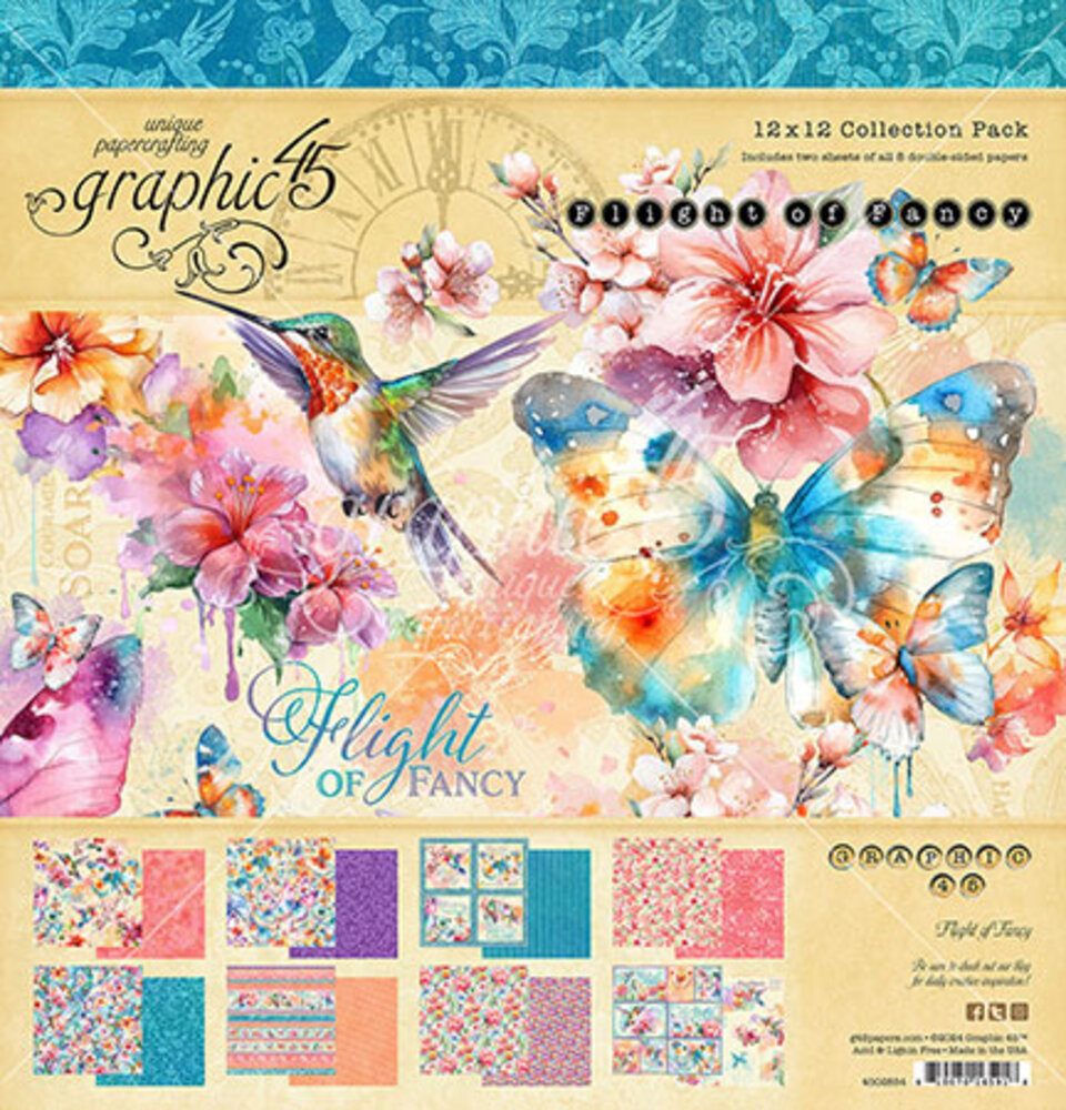 Graphic 45 Flight of Fancy 12x12 Inch Collection Pack (4502854)