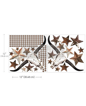 Re-Design with Prima Wild West Whispers 12x12 Inch Maxi Transfers (2pcs) (669850) (DISCONTINUED)