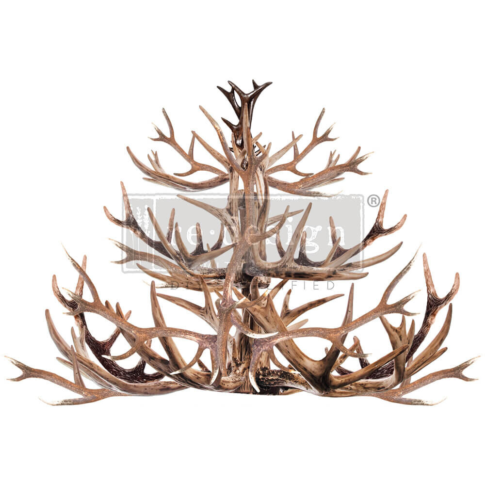 Re-Design with Prima Antler Chandelier 24x35 Inch Decor Transfers (2pcs) (669843) (DISCONTINUED)