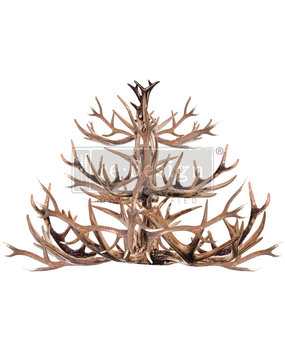 Re-Design with Prima Antler Chandelier 24x35 Inch Decor Transfers (2pcs) (669843) (DISCONTINUED)