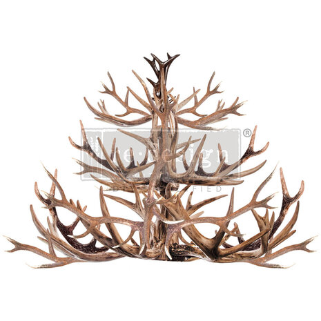 Re-Design with Prima Antler Chandelier 24x35 Inch Decor Transfers (2pcs) (669843) (DISCONTINUED)