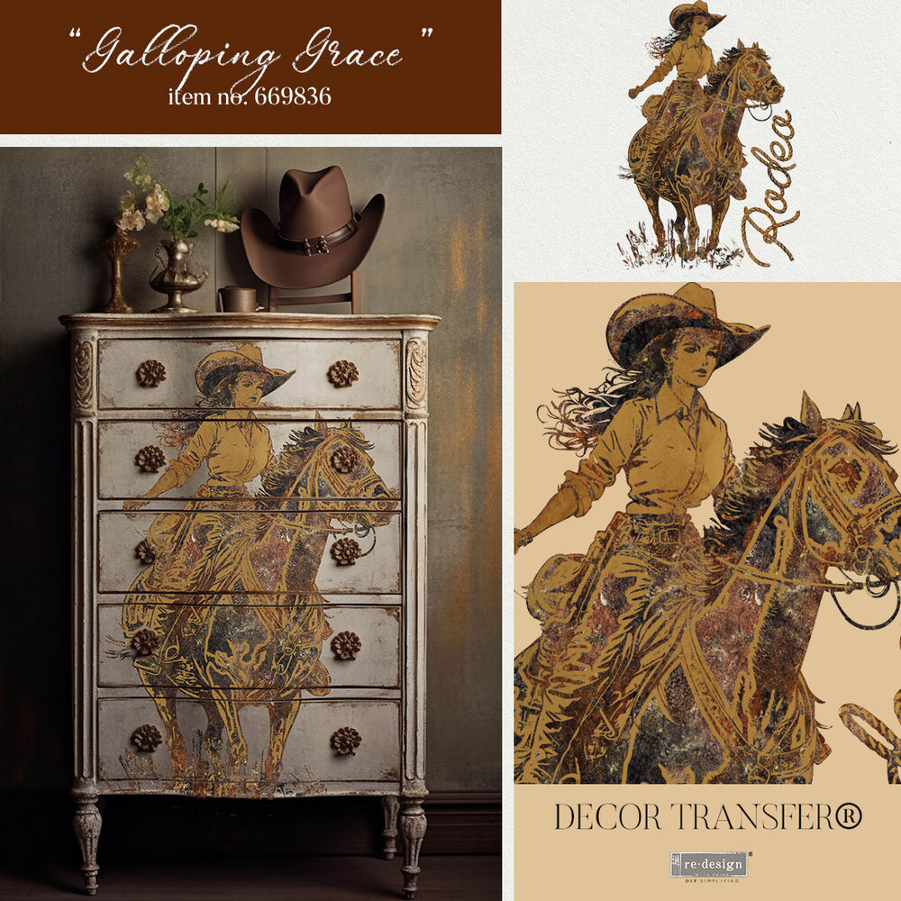 Re-Design with Prima Galloping Grace 24x35 Inch Decor Transfers (2pcs) (669836) (DISCONTINUED) Re-Design with Prima Galloping Grace 24x35 Inch Decor Transfers (2pcs) (669836) (DISCONTINUED)