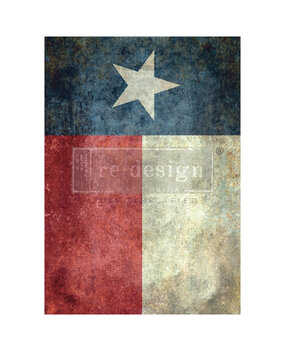 Re-Design with Prima Texas Flag A1 Decoupage Fiber (1pcs) (669805) (DISCONTINUED)