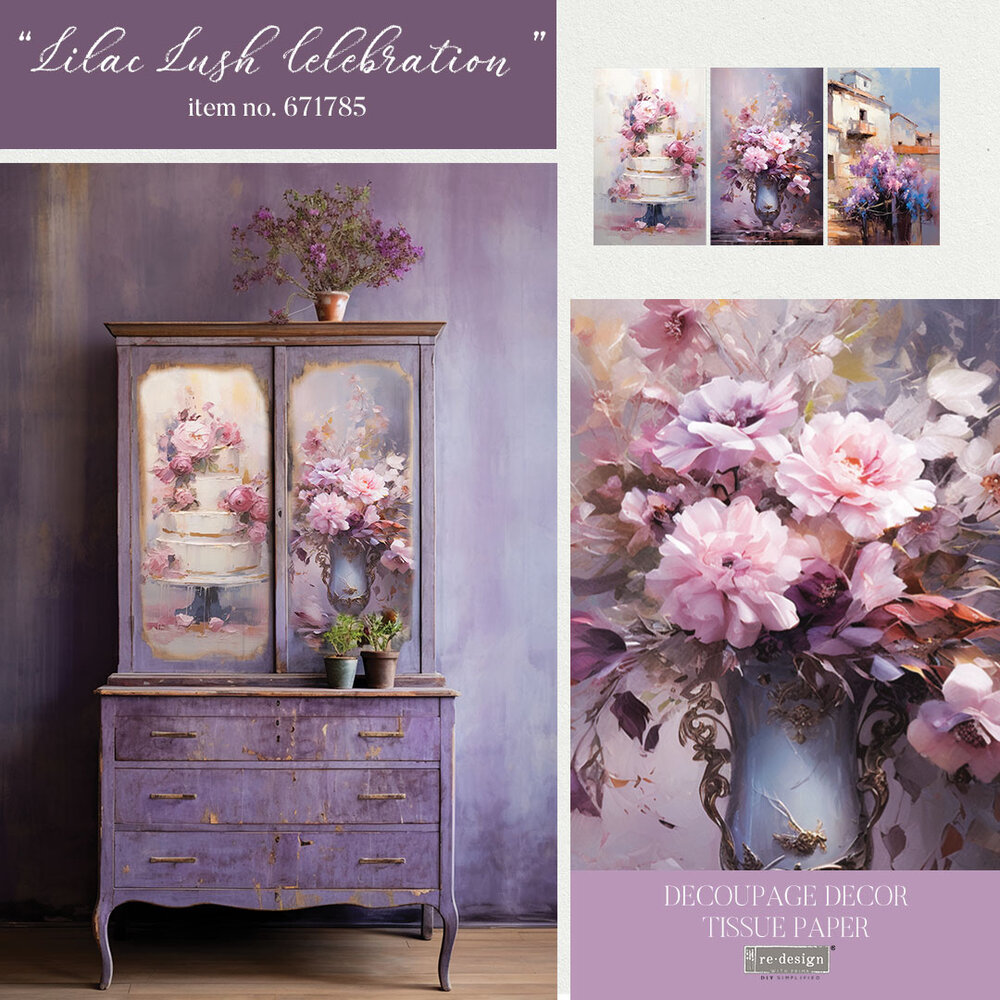 Re-Design with Prima Lilac Lush Celebration 19.5x30 Inch Tissue Paper (3pcs) (671785) (DISCONTINUED)