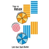 Sizzix Clear Stamps by Catherine Pooler Beach Blankets & Brellas (16pcs) (666655) (DISCONTINUED)