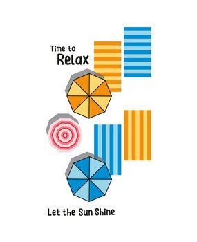 Sizzix Clear Stamps by Catherine Pooler Beach Blankets & Brellas (16pcs) (666655) (DISCONTINUED)