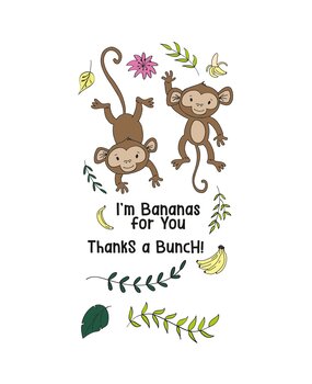 Sizzix Clear Stamps by Catherine Pooler Going Bananas (15pcs) (666653) (DISCONTINUED)