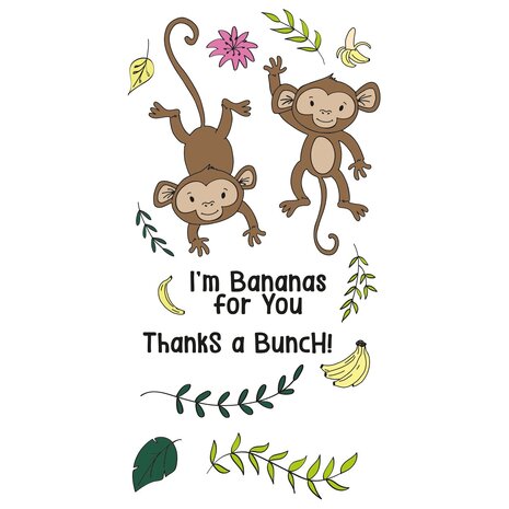 Sizzix Clear Stamps by Catherine Pooler Going Bananas (15pcs) (666653) (DISCONTINUED)