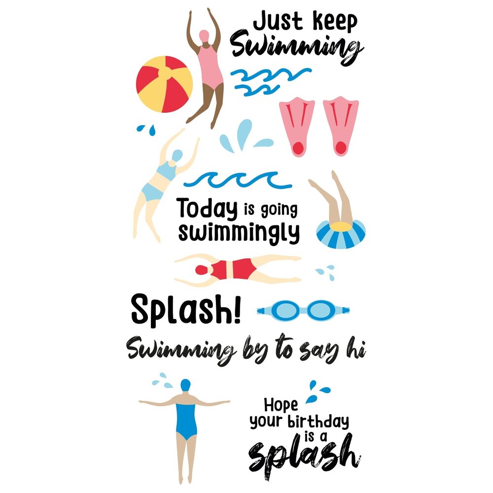 Sizzix Clear Stamps by Catherine Pooler Synchronized Swimmers (29pcs) (666658) (DISCONTINUED)
