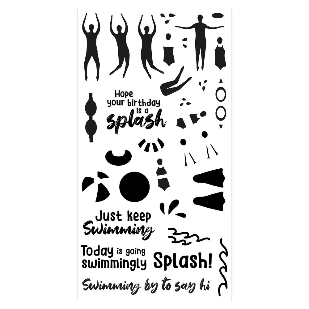Sizzix Clear Stamps by Catherine Pooler Synchronized Swimmers (29pcs) (666658) (DISCONTINUED)