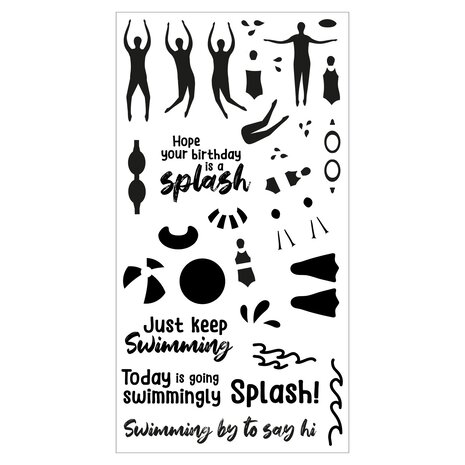 Sizzix Clear Stamps by Catherine Pooler Synchronized Swimmers (29pcs) (666658) (DISCONTINUED)