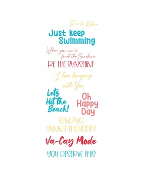Sizzix Clear Stamps by Catherine Pooler Va-Cay Mode (10pcs) (666657) (DISCONTINUED) Sizzix Clear Stamps by Catherine Pooler Va-Cay Mode (10pcs) (666657) (DISCONTINUED)