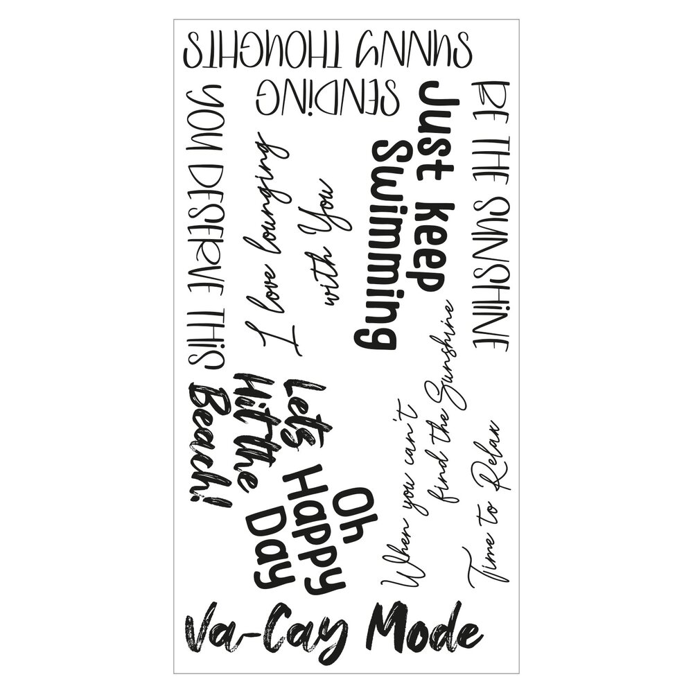 Sizzix Clear Stamps by Catherine Pooler Va-Cay Mode (10pcs) (666657) (DISCONTINUED) Sizzix Clear Stamps by Catherine Pooler Va-Cay Mode (10pcs) (666657) (DISCONTINUED)