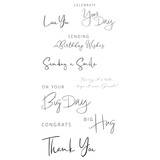 Sizzix Clear Stamps by Lisa Jones Daily Sentiments #2 (14pcs) (666610)