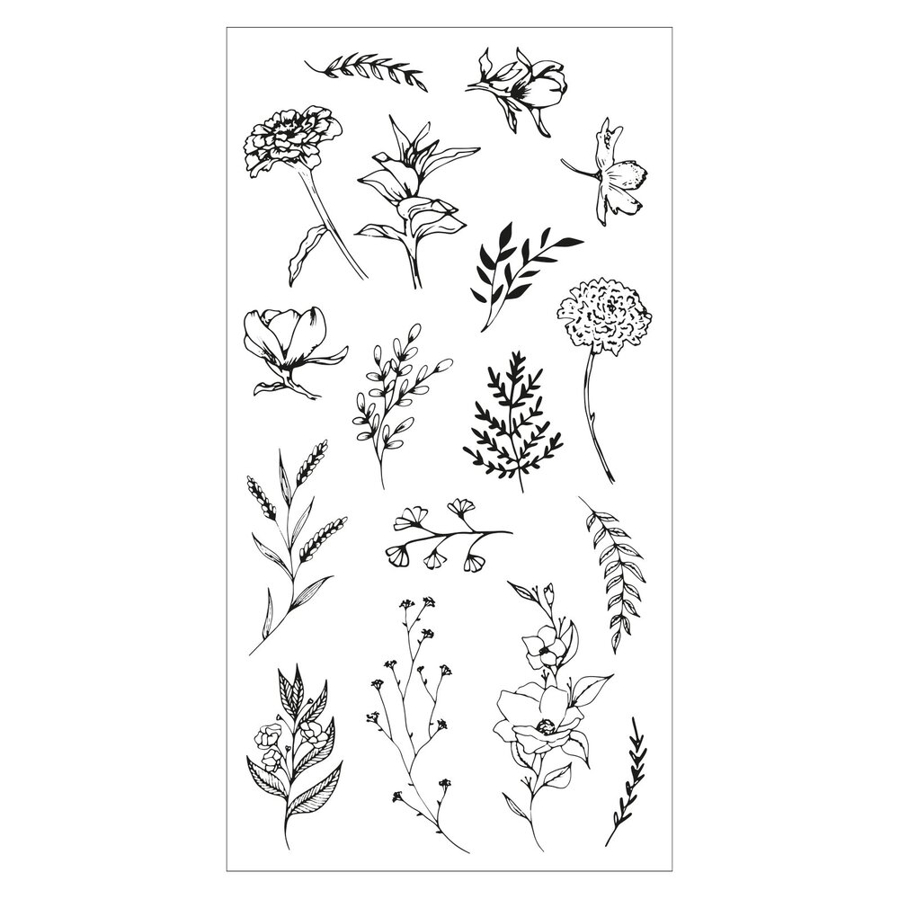 Sizzix Clear Stamps by Lisa Jones Garden Botanicals (17pcs) (666641)